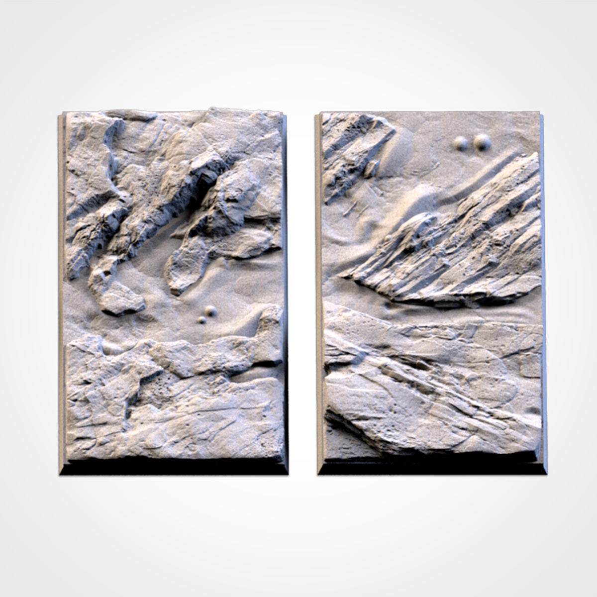 3D Printed Volcanic Square Bases