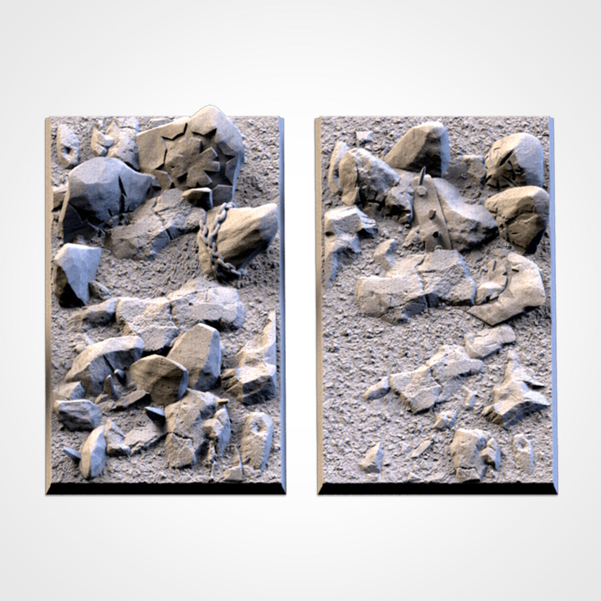 3D Printed Chaos Hell Square Bases