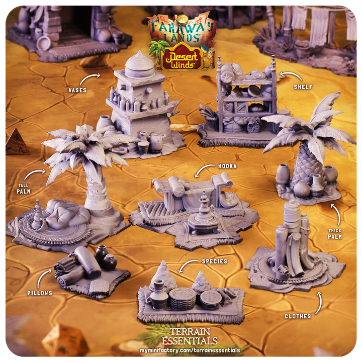 Terrain Essentials 050 - Desert Wilds: Sunny MIrage Scatter Set