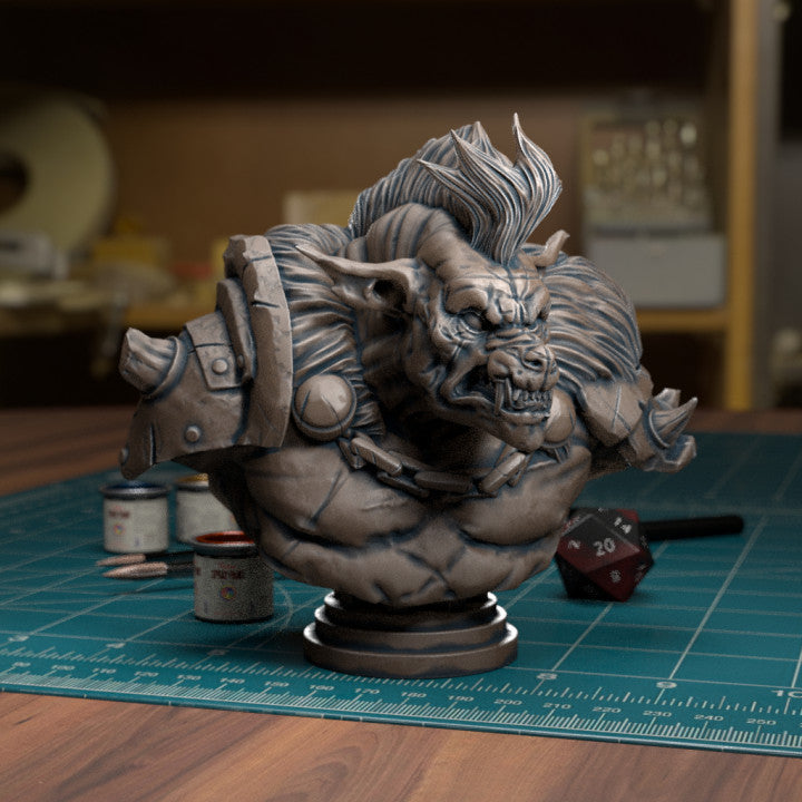 TytanTroll Miniatures: Gnoll Leader Bust-Bust-Ashdown Gaming