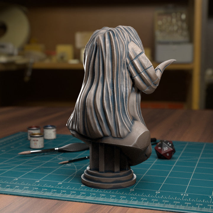 TytanTroll Miniatures: Horned Girl Bust-Bust-Ashdown Gaming