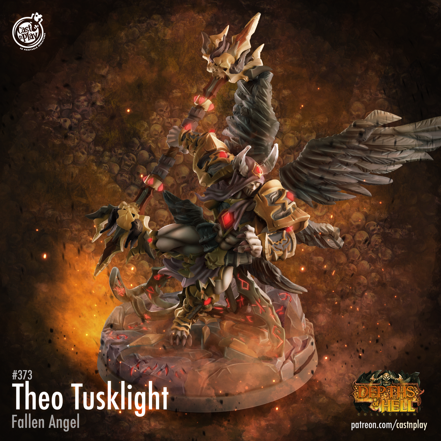 Cast 'n' Play 373 Theo Tusklight-3D Print-Ashdown Gaming