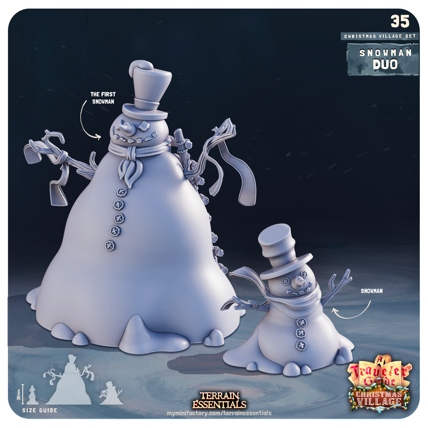 Terrain Essentials 035 - Christmas Village: Snowman Duo