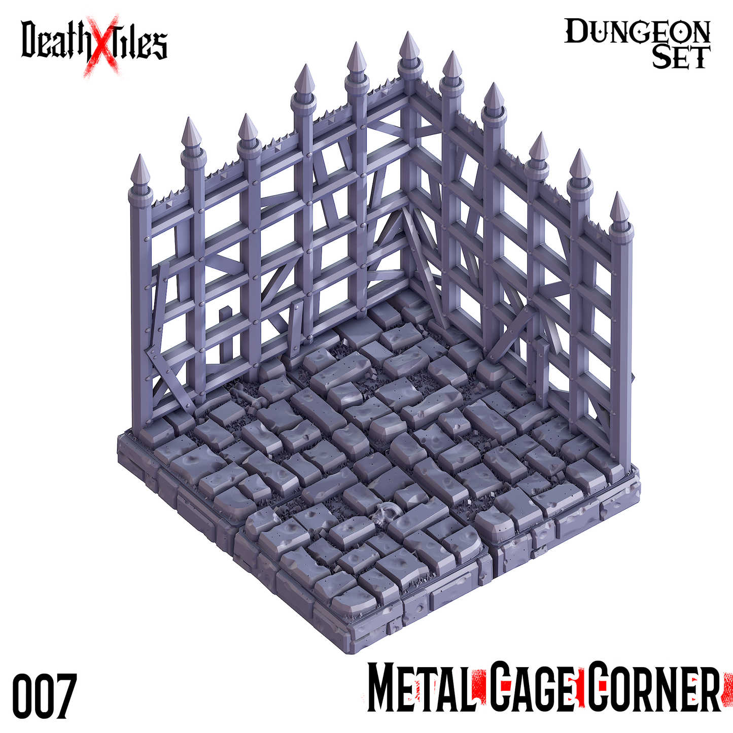 DeathXTiles - Dungeon Tile 007 Metal Cage Corner