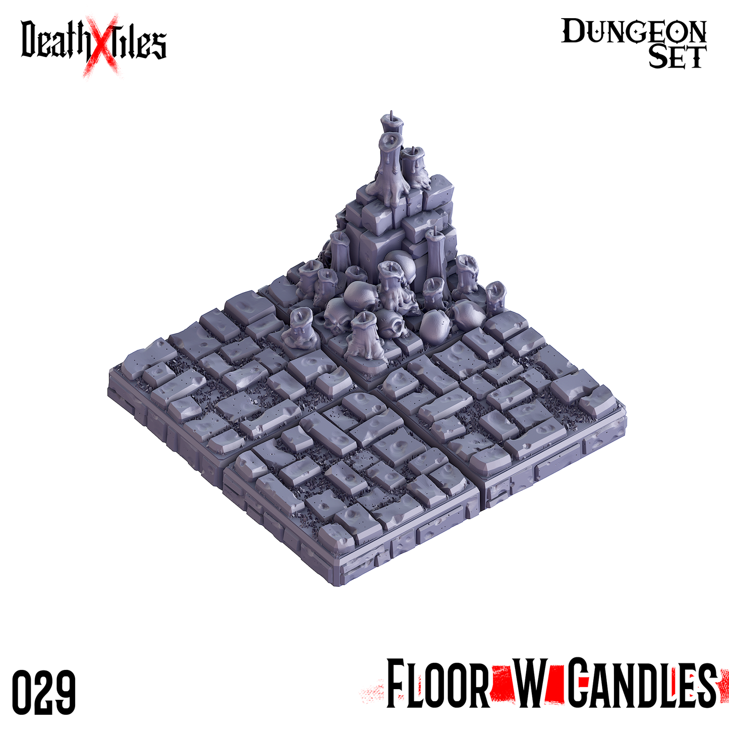 DeathXTiles - Dungeon Tile 029 Floor with Candles