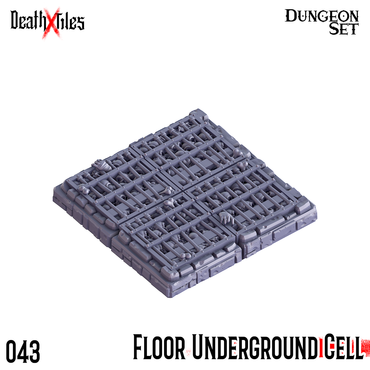 DeathXTiles - Dungeon Tile 043 Floor Underground Cell