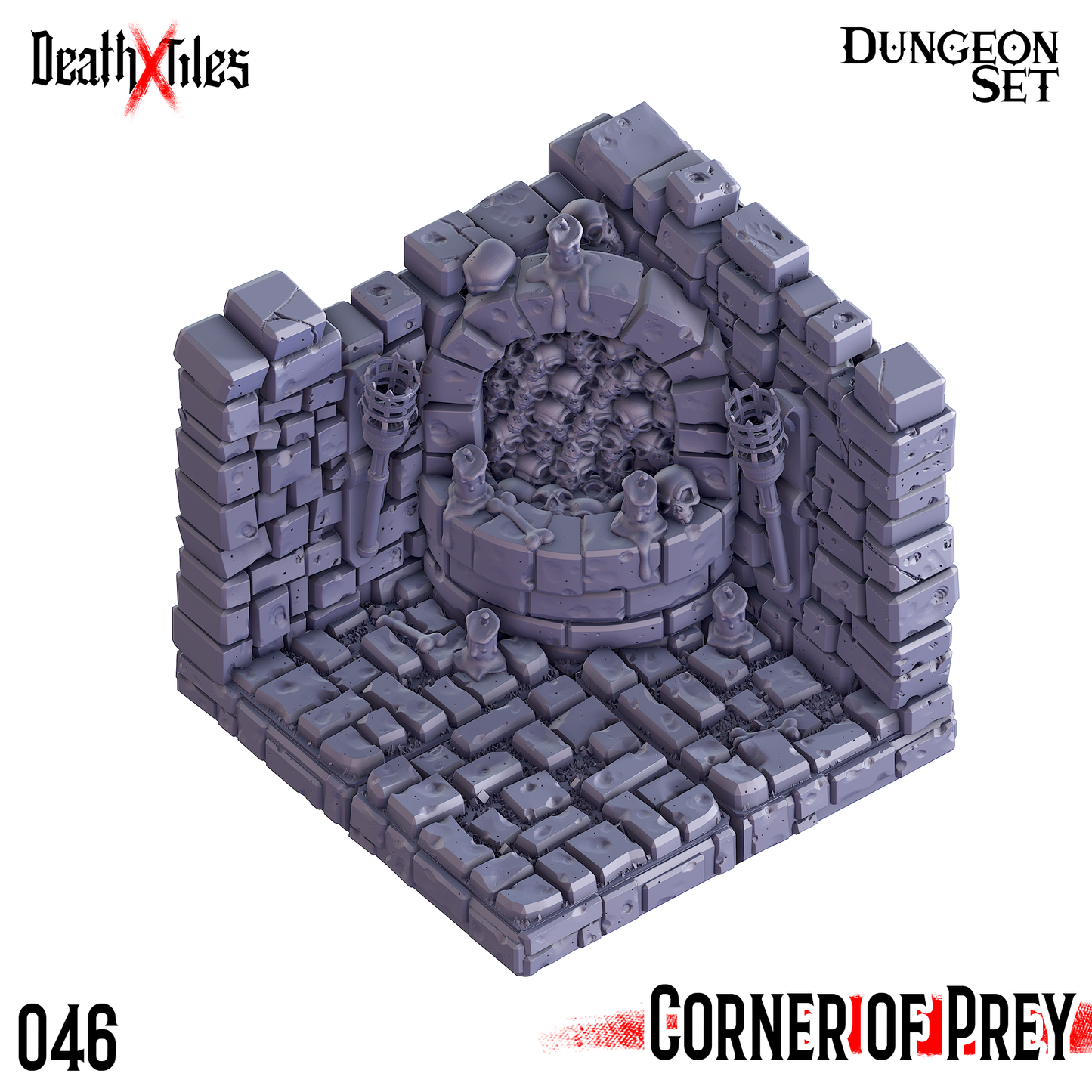 DeathXTiles - Dungeon Tile 046 Corner of Prey