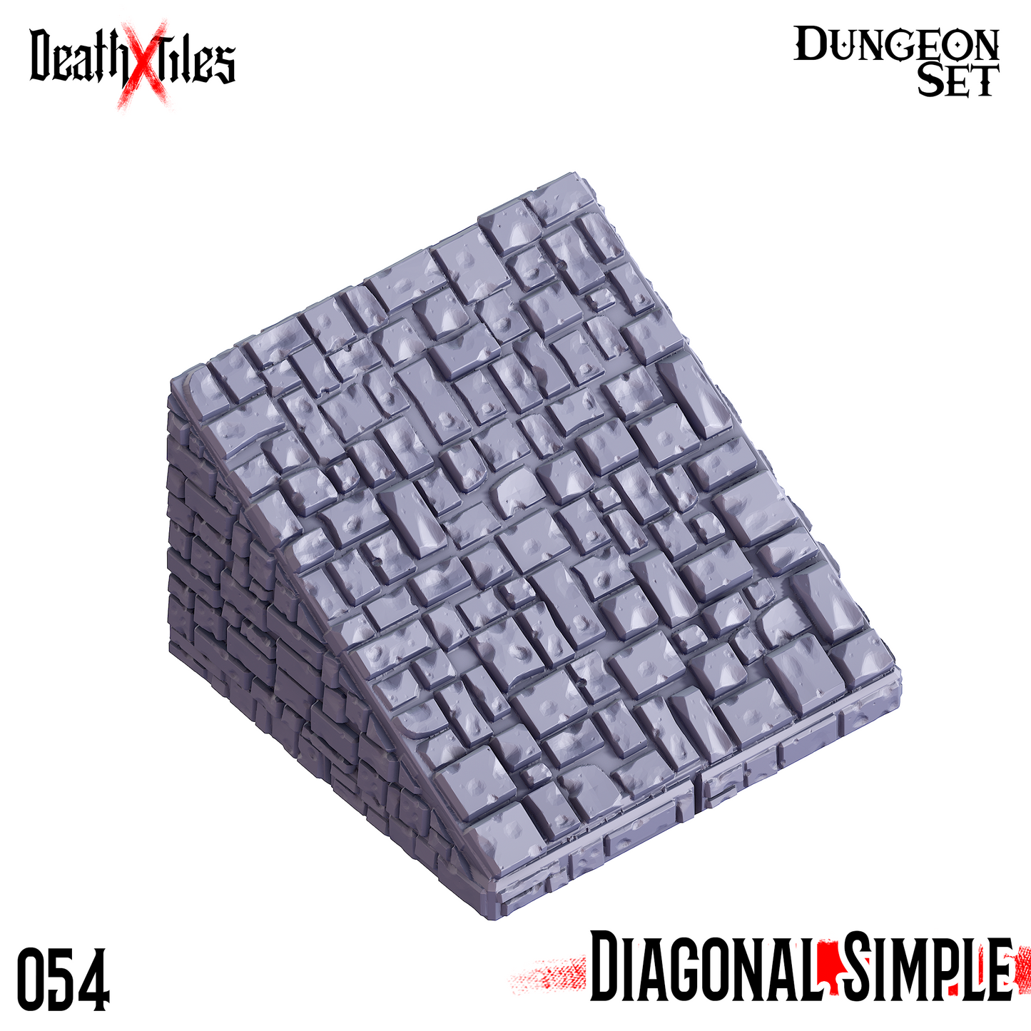 DeathXTiles - Dungeon Tile 054 Diagonal Simple