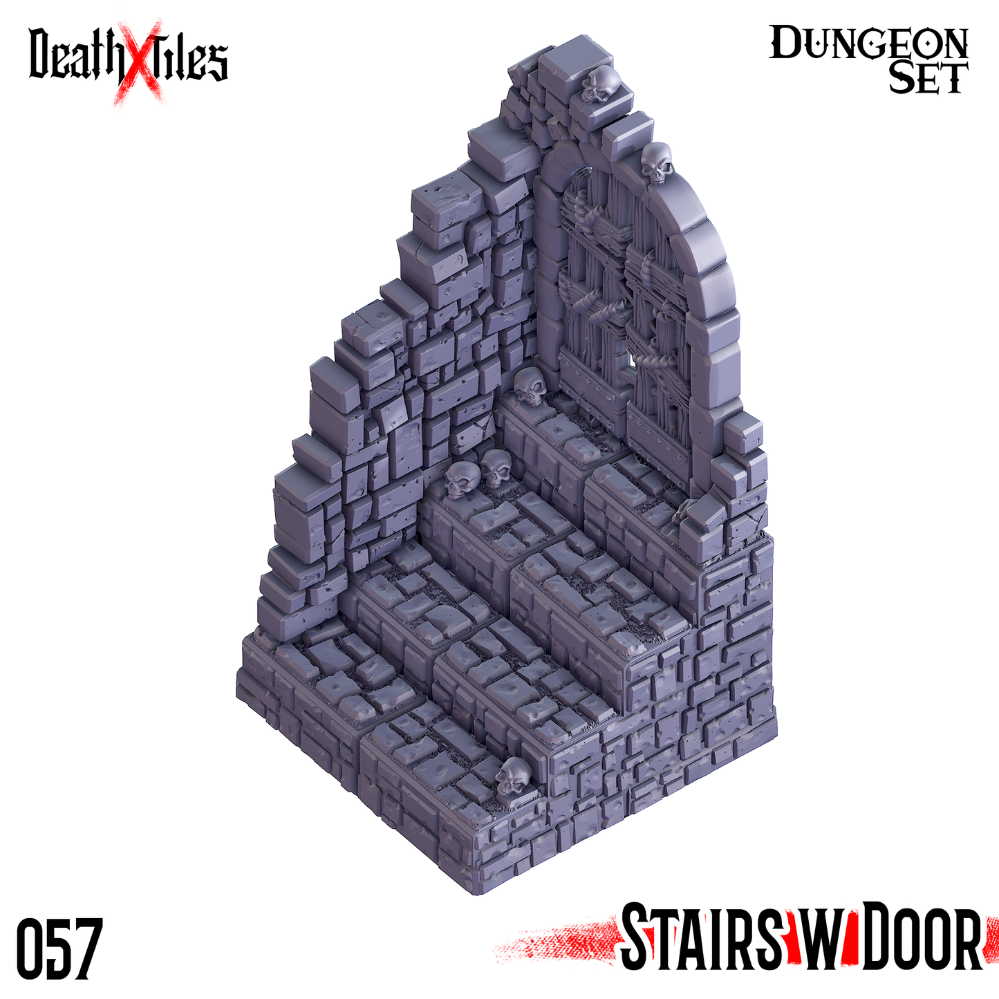 DeathXTiles - Dungeon Tile 057 Stairs with Door
