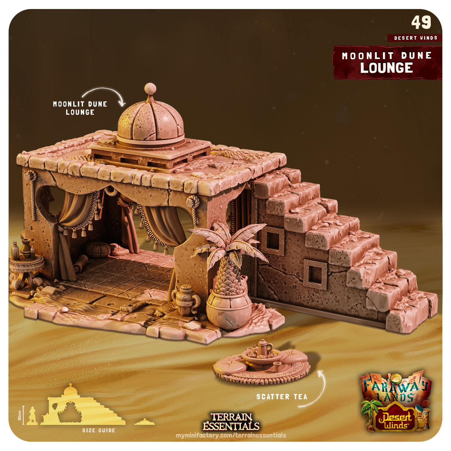 Terrain Essentials 049 - Desert Wilds: Moonlit Dune Lounge