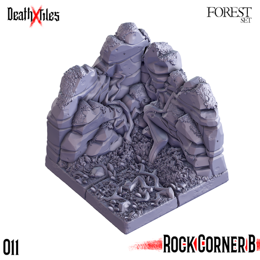 DeathXTiles - Forest Tile 011 Rock Corner B