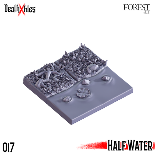 DeathXTiles - Forest Tile 017 Half Water