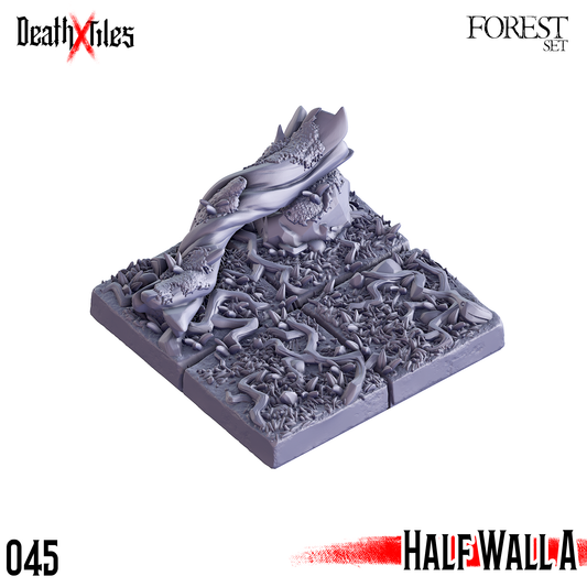 DeathXTiles - Forest Tile 045 Half Wall A