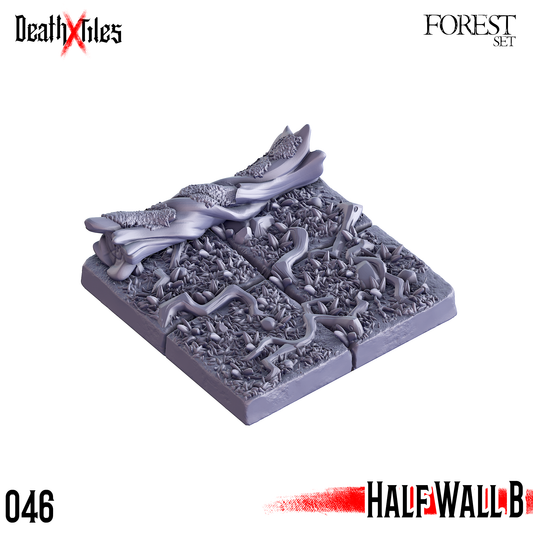 DeathXTiles - Forest Tile 046 Half Wall B