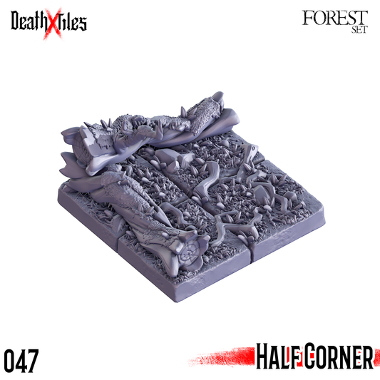 DeathXTiles - Forest Tile 047 Half Corner