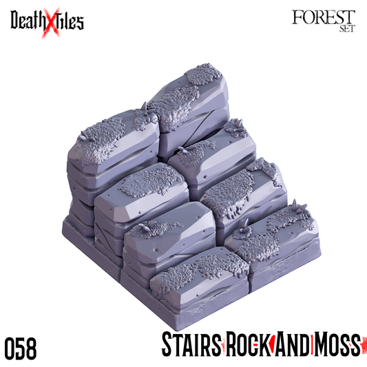 DeathXTiles - Forest Tile 058 Stairs Rock