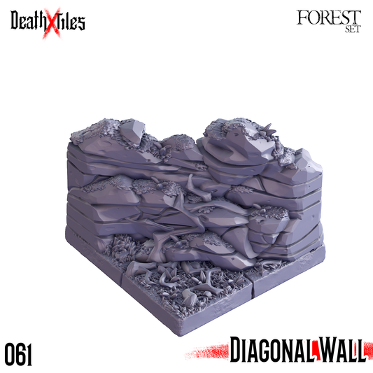 DeathXTiles - Forest Tile 061 Diagonal Wall