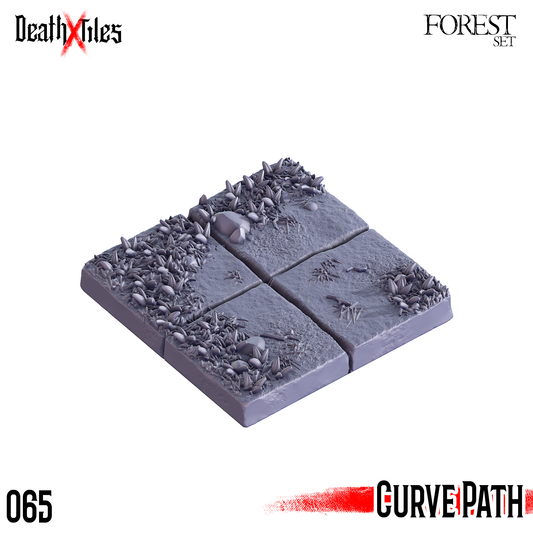 DeathXTiles - Forest Tile 065 Curved Path