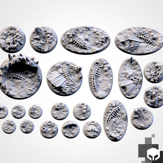 3D Printed Alien Bases-3D Print-Ashdown Gaming