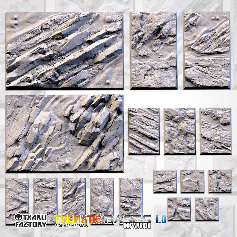 3D Printed Volcanic Square Bases – Ashdown Prints