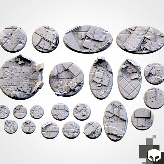 3D Printed City Ruins Bases-3D Print-Ashdown Gaming