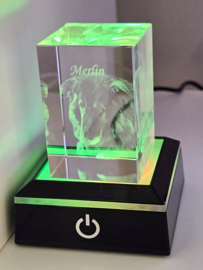Light stand for Laser Engraved Crystal Block