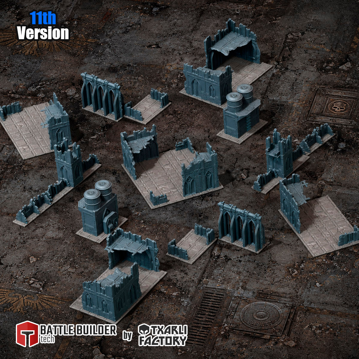 Txarli Factory - City Ruins Scenery Pack (11th Edition Update)