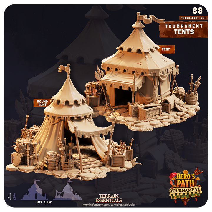 Terrain Essentials 088 - Medieval Tournament: Tournamnent Tents