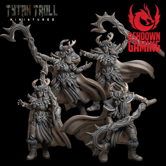 TytanTroll Miniatures - Female Druids Set-Miniature-Ashdown Gaming