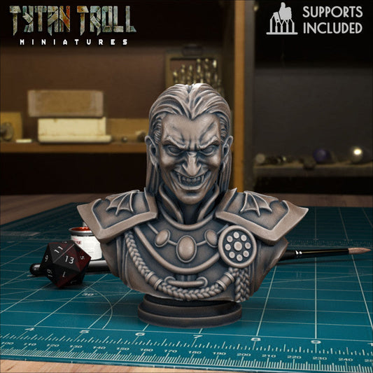 TytanTroll Miniatures: Curse of Strahd - Strahd Bust-Bust-Ashdown Gaming