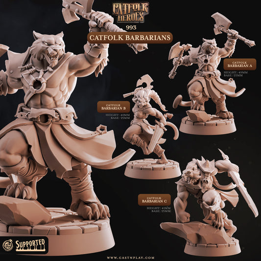 Cast 'n' Play 993: Catfolk Barbarians