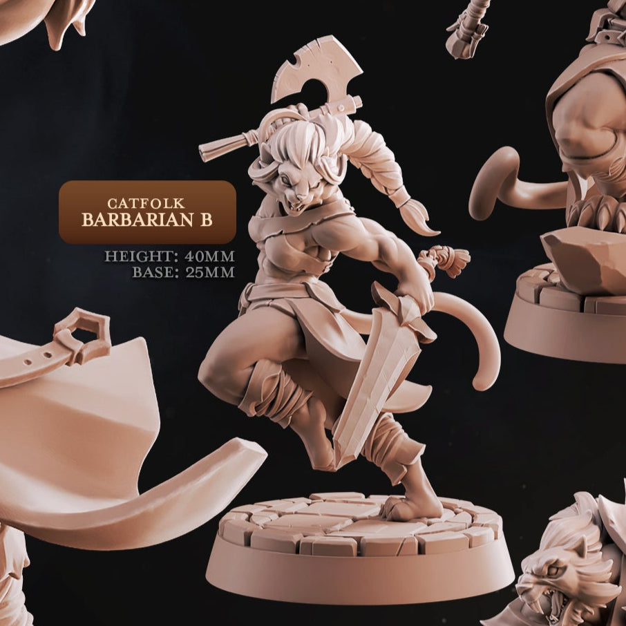 Cast 'n' Play 993: Catfolk Barbarians