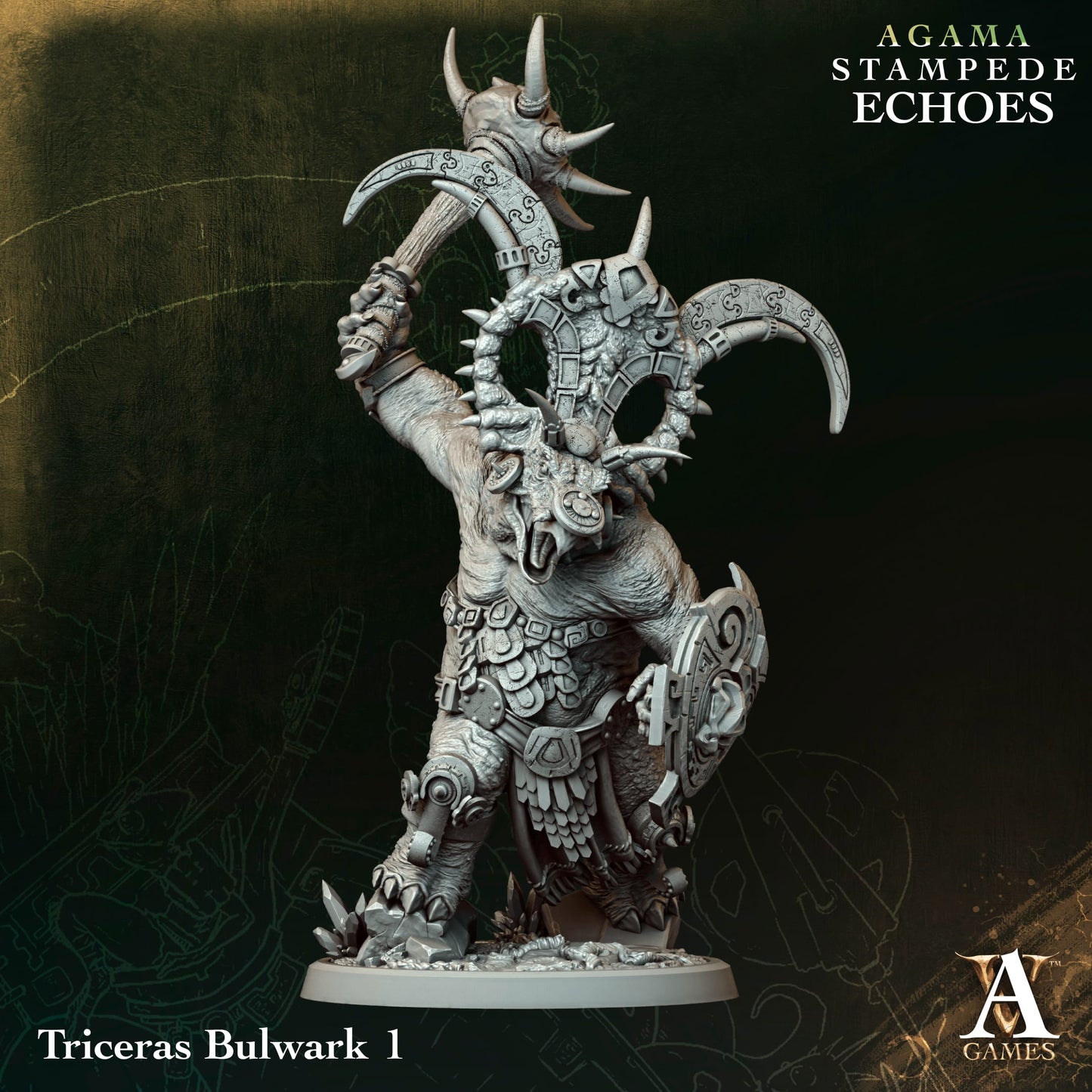 Archvillain Games - Agmar: Stampede Echoes - Triceras Bulwark