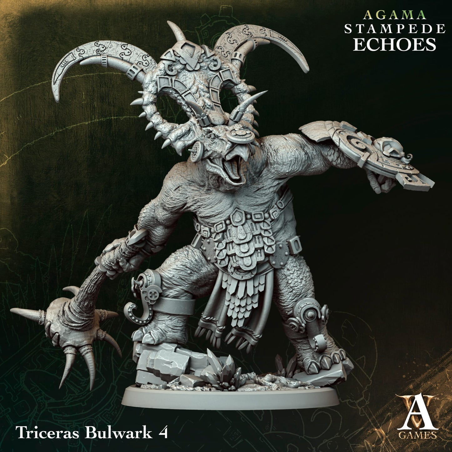 Archvillain Games - Agmar: Stampede Echoes - Triceras Bulwark