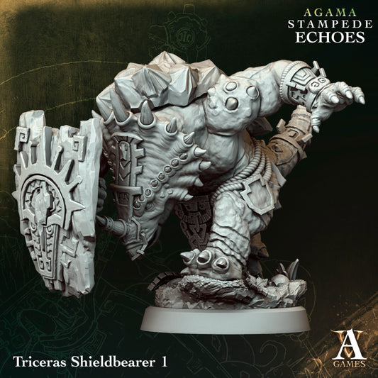 Archvillain Games - Agmar: Stampede Echoes - Triceras Shieldbearer
