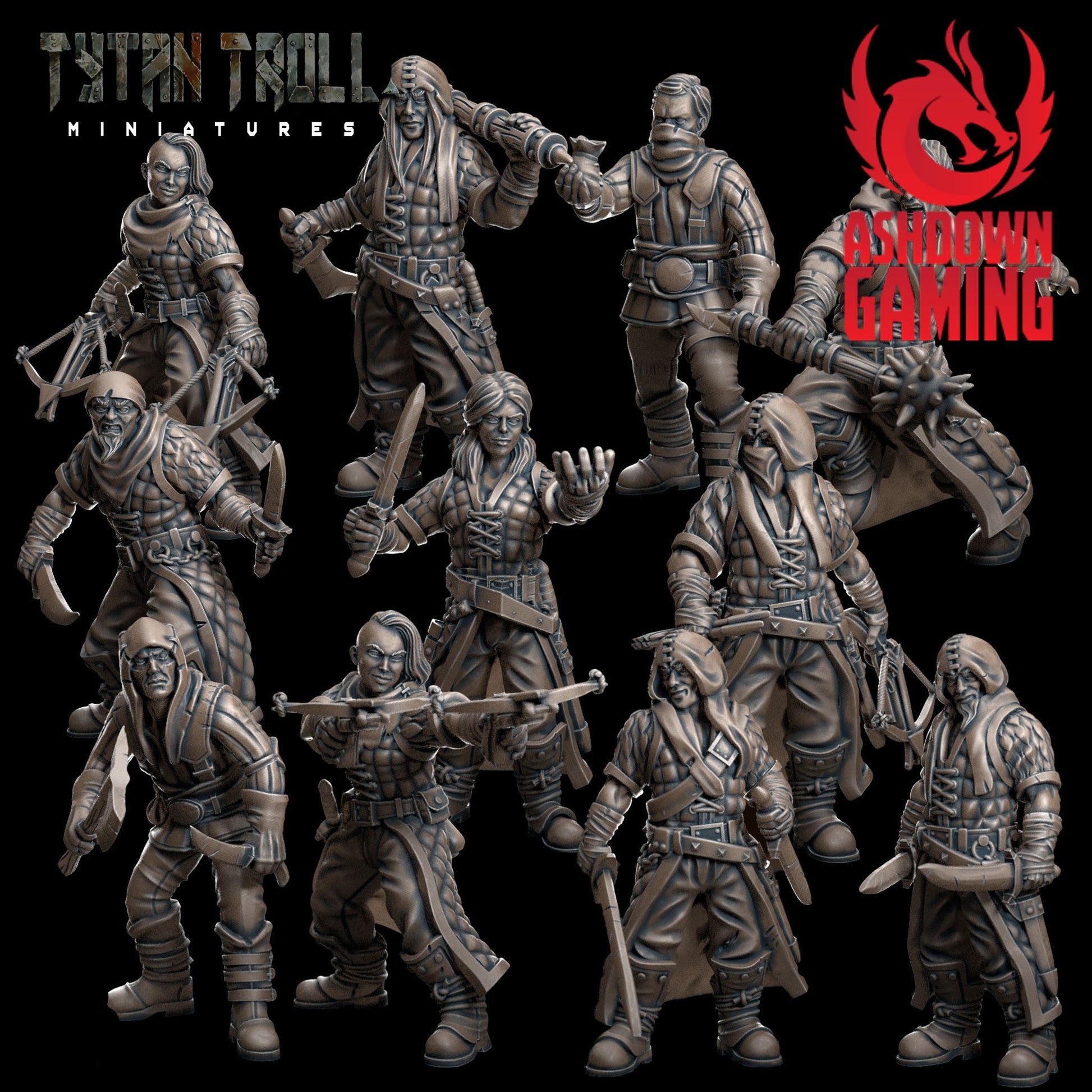 TytanTroll Miniatures - Bandits Set-Miniature-Ashdown Gaming