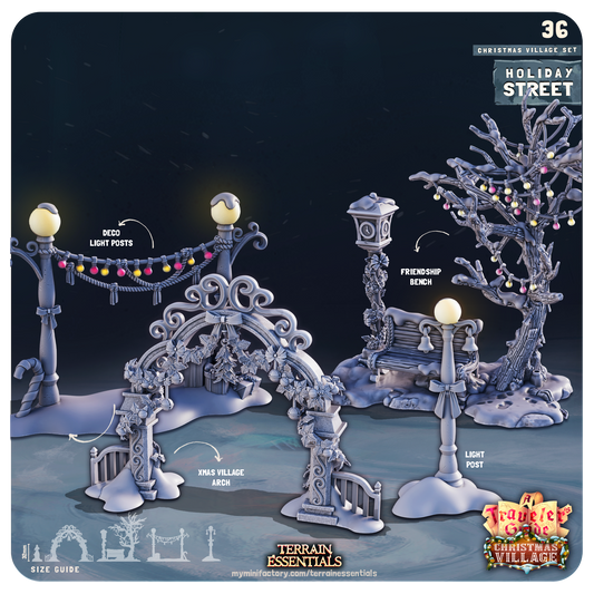 Terrain Essentials 036 - Christmas Village: Holiday Street Pack