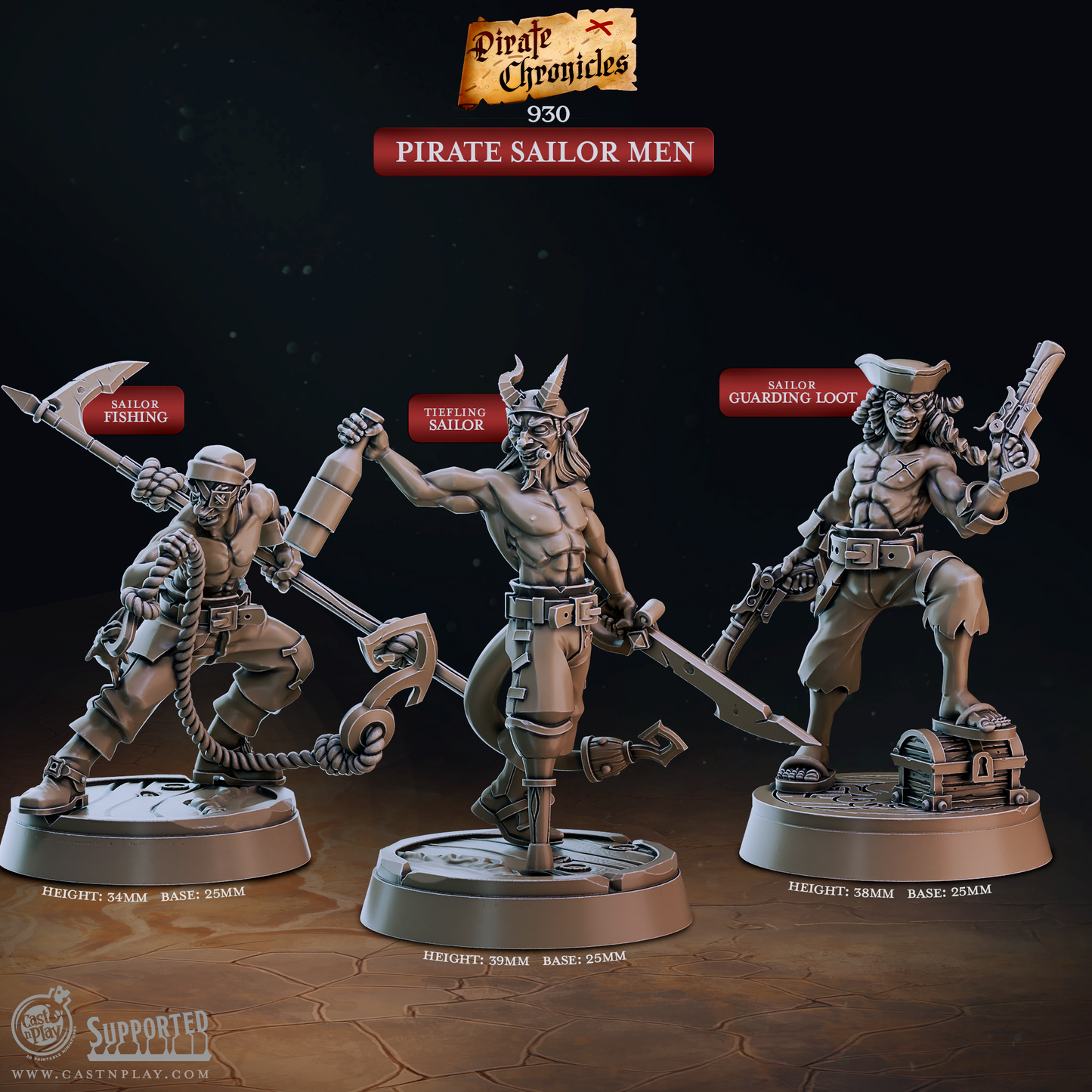 Cast 'n' Play 930: Pirate Sailor Men