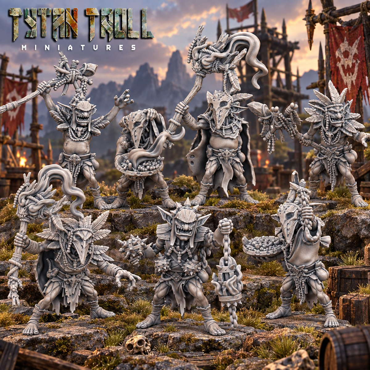 TytanTroll Miniatures - Goblin Shaman Set