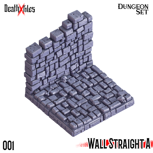 DeathXTiles - Dungeon Tile 001 Straight Wall