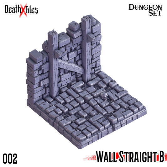 DeathXTiles - Dungeon Tile 002 Straight Wall B