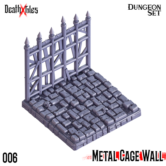 DeathXTiles - Dungeon Tile 006 Metal Cage Wall