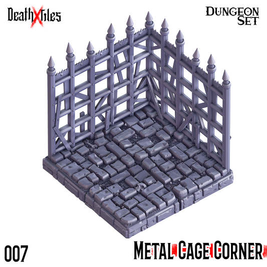 DeathXTiles - Dungeon Tile 007 Metal Cage Corner