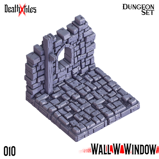 DeathXTiles - Dungeon Tile 010 Wall with Window