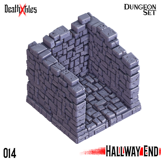 DeathXTiles - Dungeon Tile 014 Hallway End