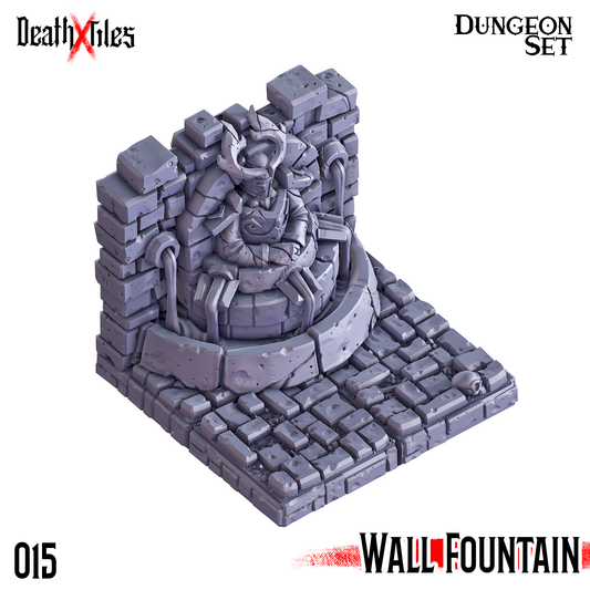 DeathXTiles - Dungeon Tile 15 Wall with Fountain