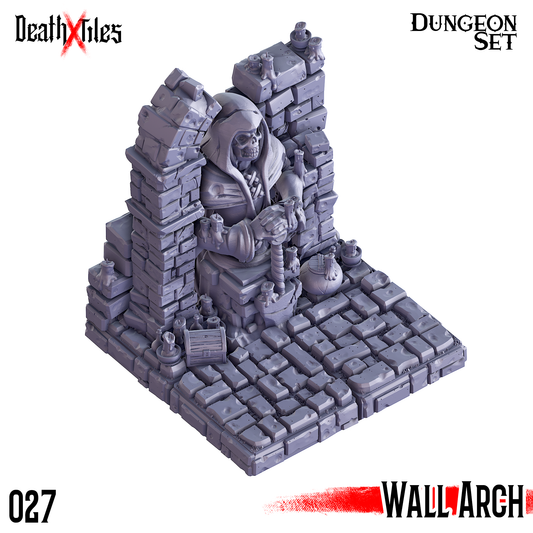 DeathXTiles - Dungeon Tile 27 Wall with Arch