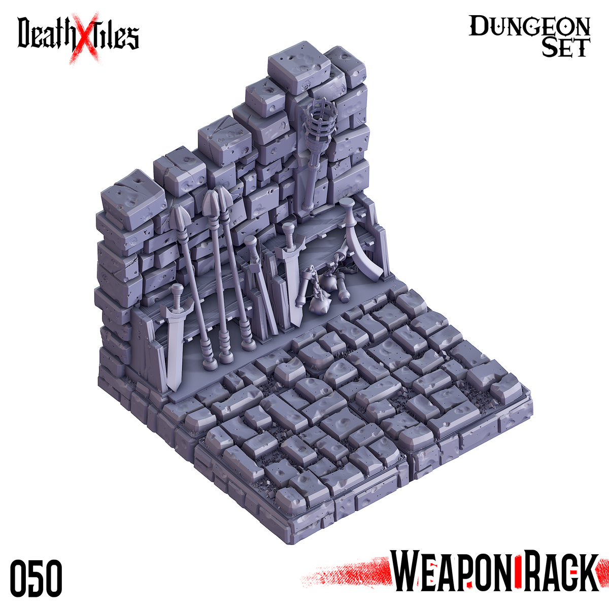 Dng Rack DeathXTiles - Dungeon Tile 050 Weapon Rack – Ashdown Prints