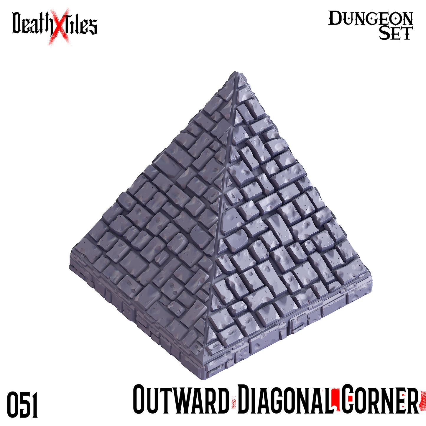 DeathXTiles - Dungeon Tile 051 Outward Diagonal Corner