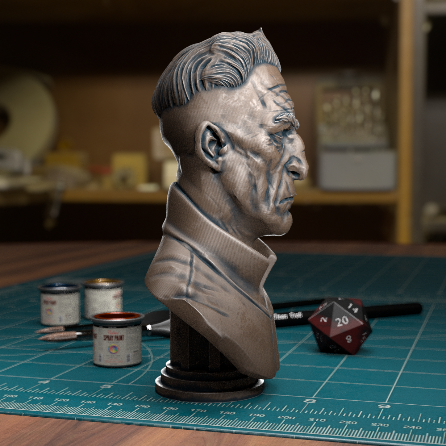 TytanTroll Miniatures: Old Man Bust-Bust-Ashdown Gaming